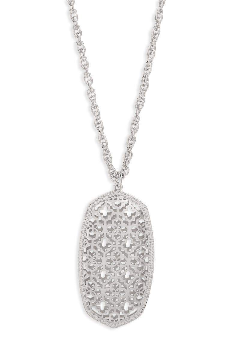 Rae Long Filigree Pendant Necklace, Alternate, color, SILVER FILIGREE