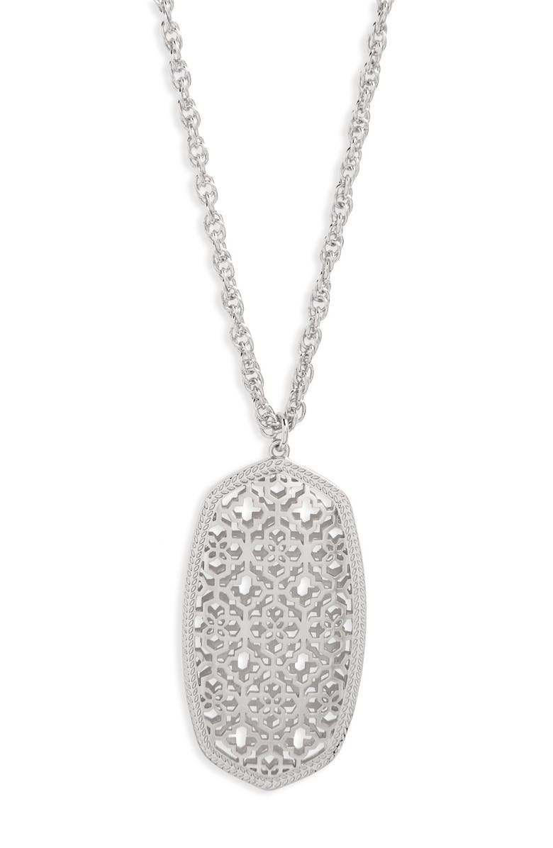Kendra Scott Rae Long Filigree Pendant Necklace, Alternate, color,