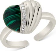Sterling Forever Hollis CZ Embellished Heart Ring