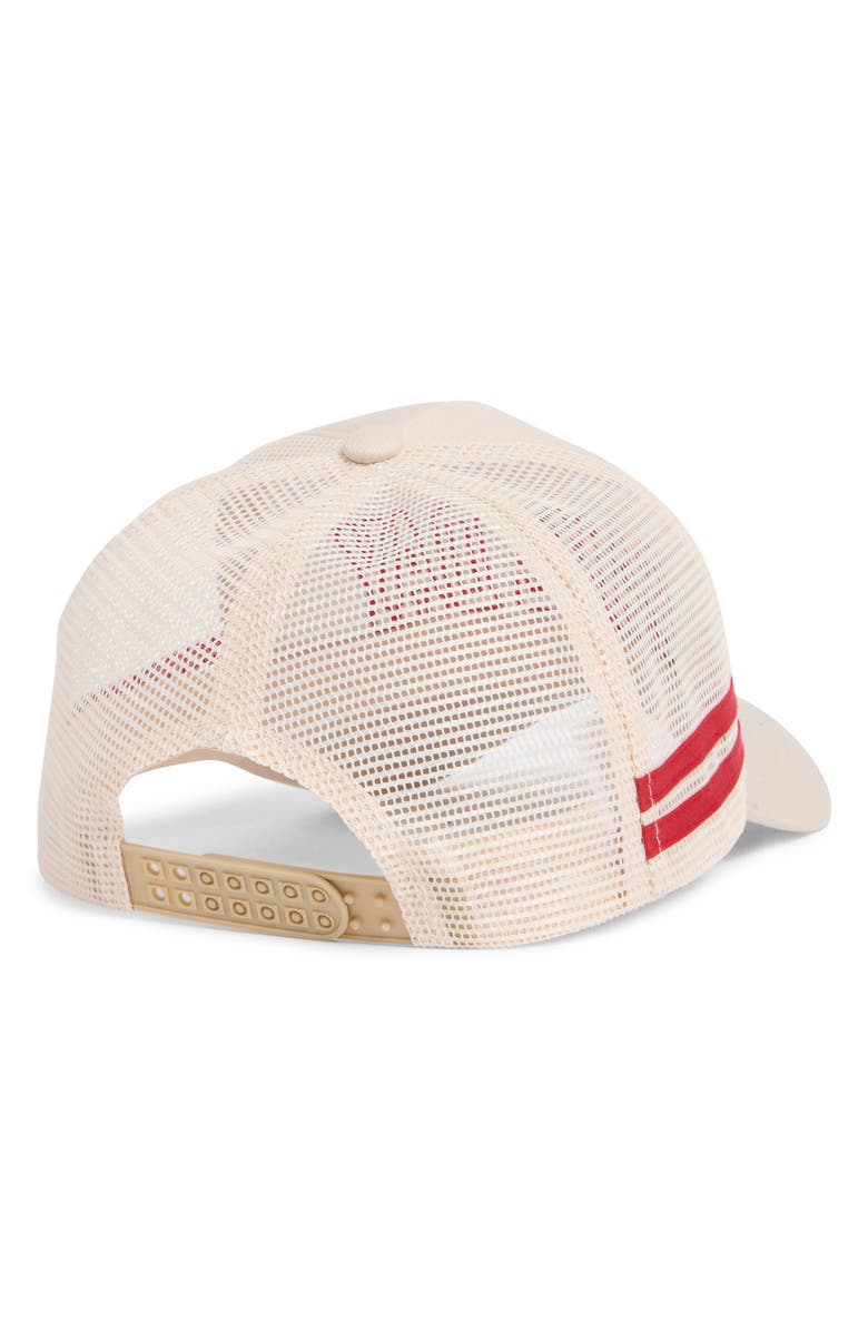 WORN/WEST Game Day Stripes Trucker Hat, Alternate, color, Beige/Red