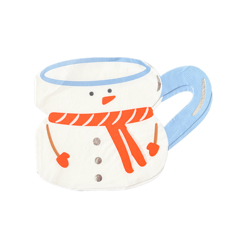Baking Spirits Bright Snowman Mug Christmas Large Napkins