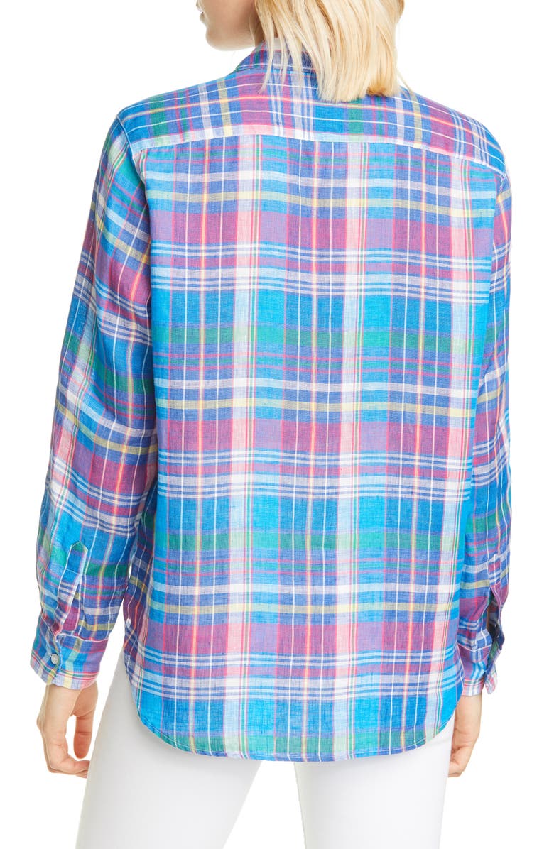 Frank & Eileen Plaid Linen Button-Up Shirt, Alternate, color,