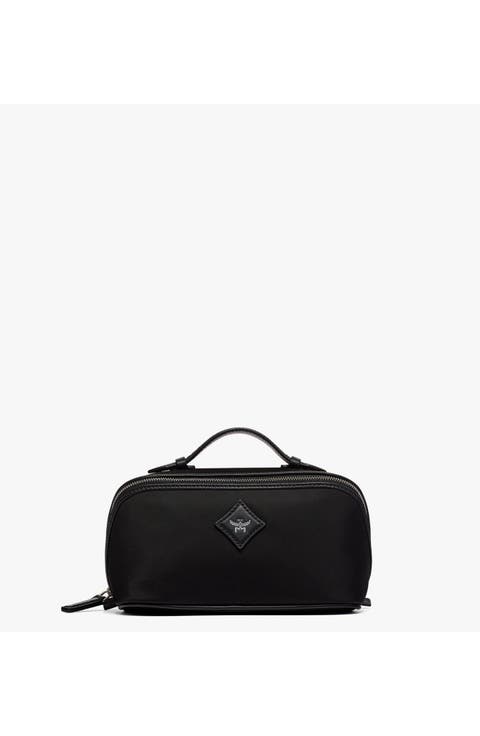 Small Ottomar Toiletry Bag in ECONYL and Leather