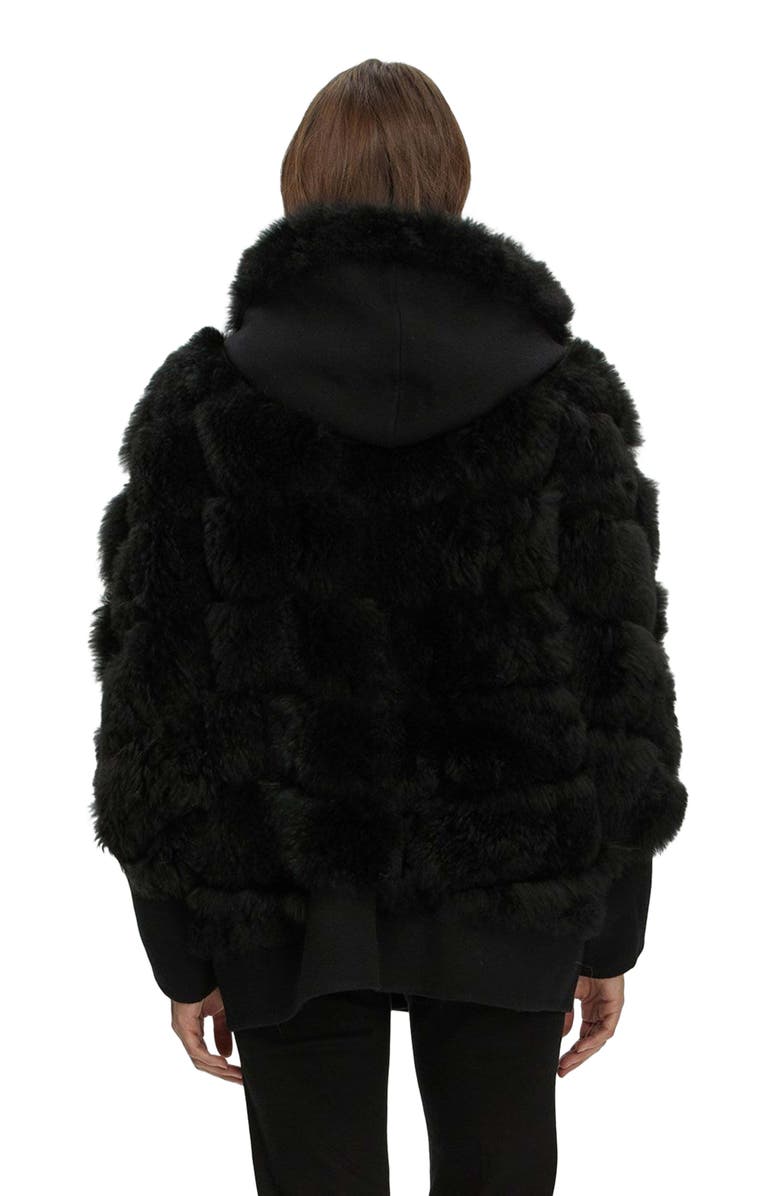 GORSKI Cashmere Goat Diagonal Pattern Parka, Alternate, color, Black