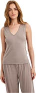 Beach Life by Gottex Summer Lounge V-Neck Pointelle Tank Top