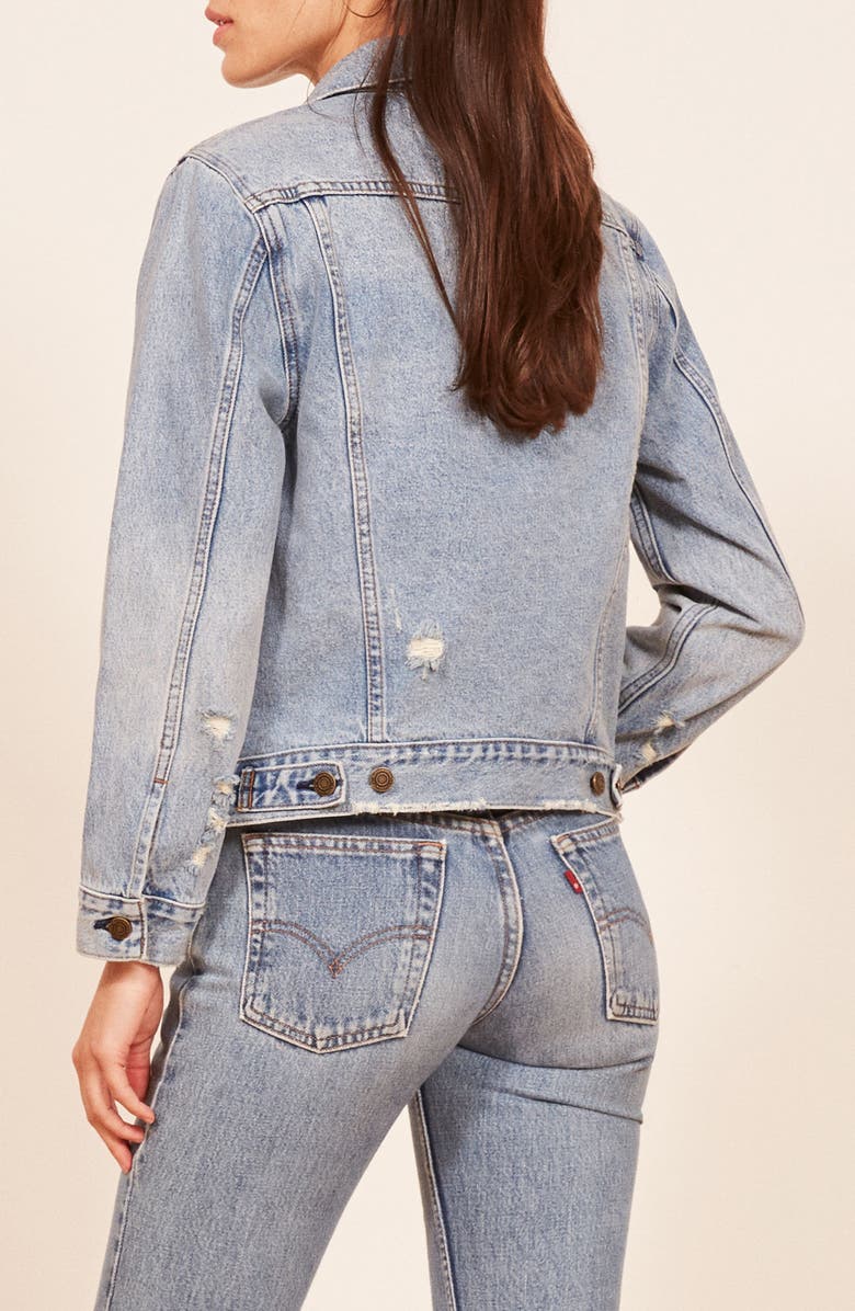 Reformation Denim Jacket, Alternate, color, 