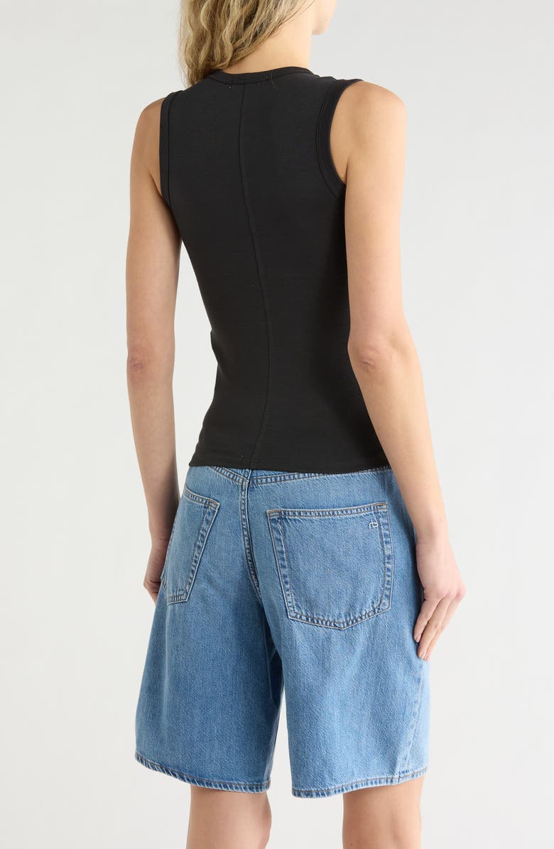 rag & bone Lucy V-Neck Sleeveless Top, Alternate, color, Black