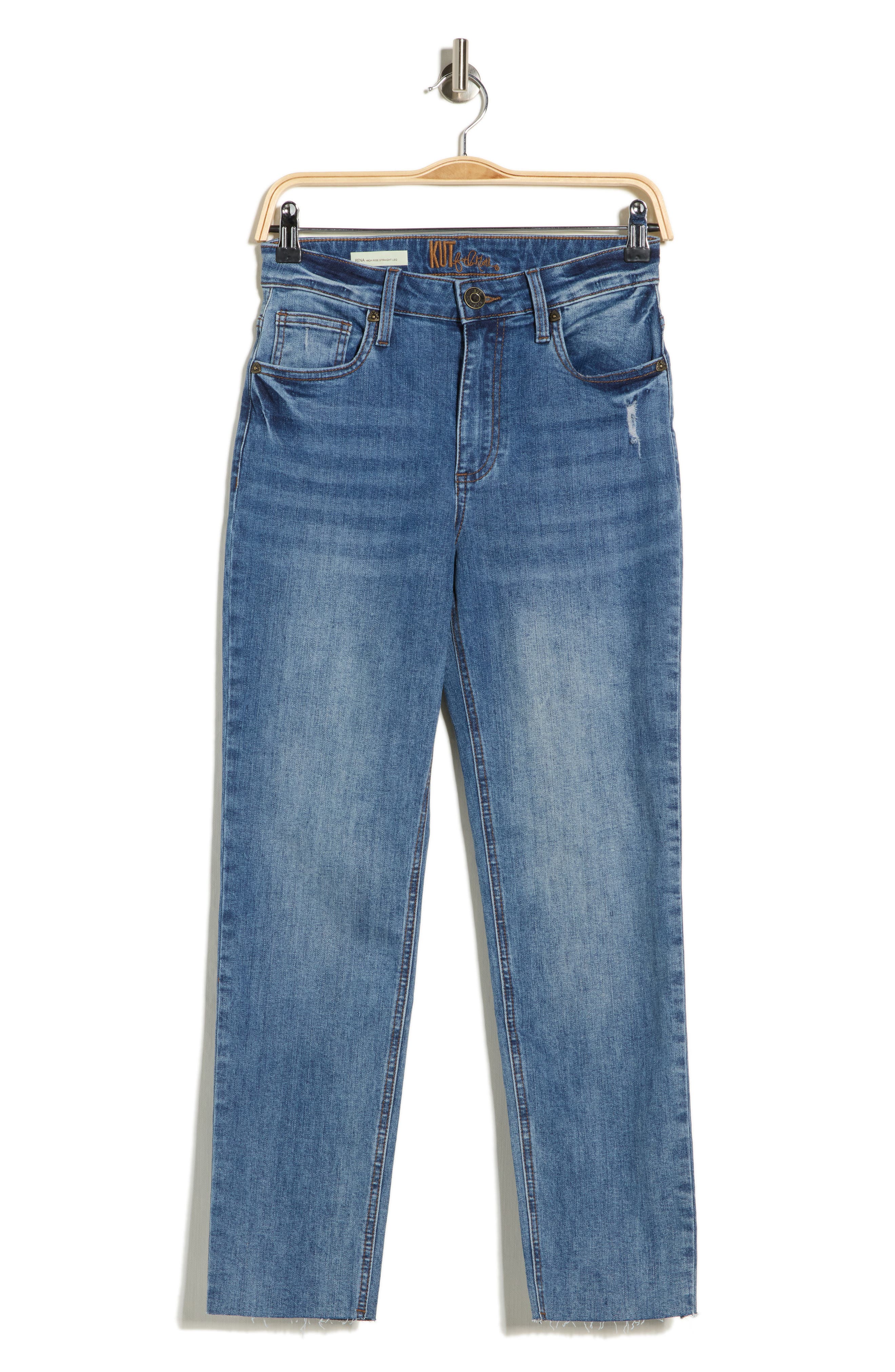 KUT from the Kloth Rena High Waist Straight Leg Jeans