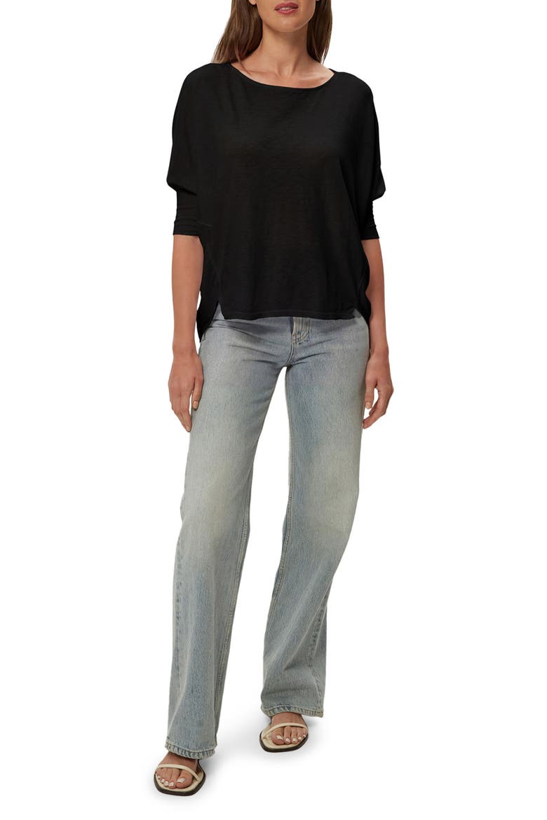 Selma Dolman Sleeve T-Shirt, Alternate, color, BLACK