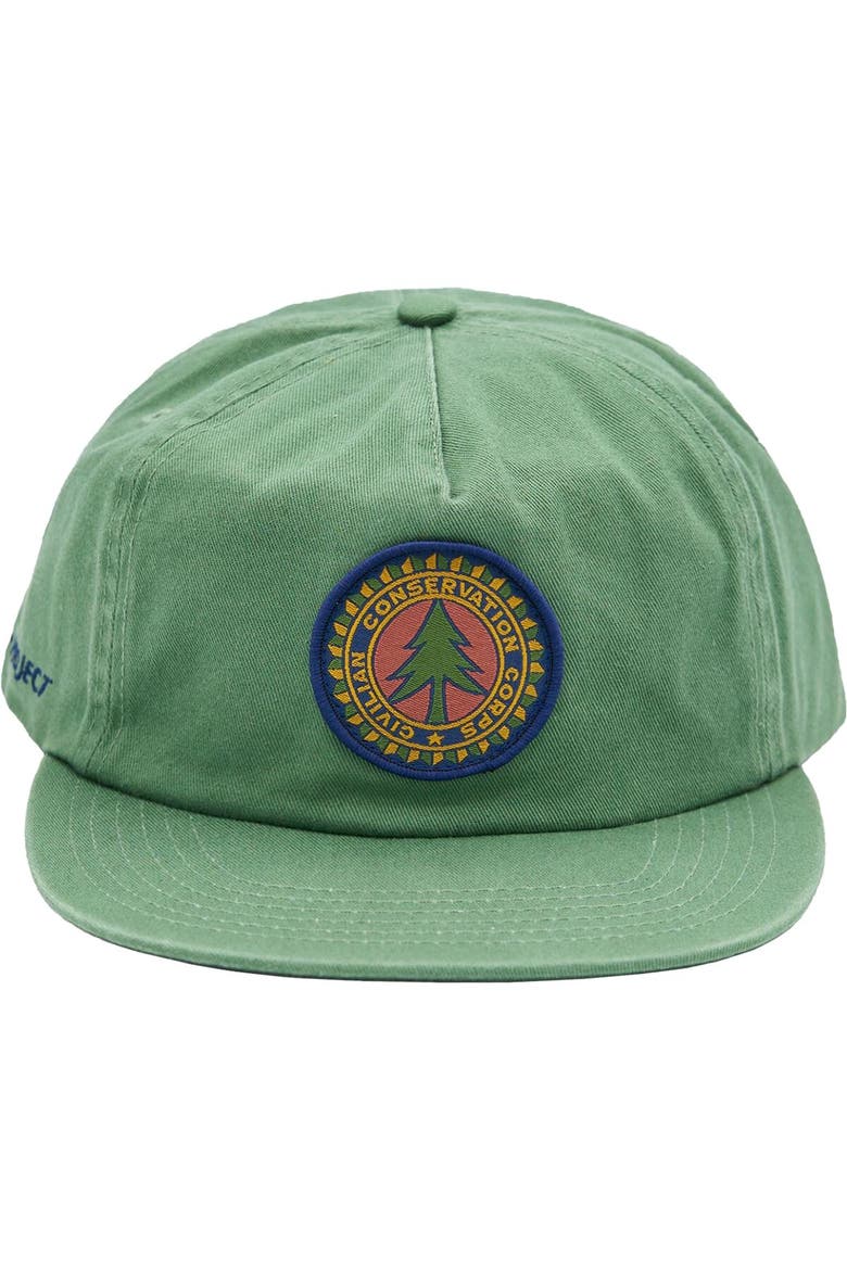 Vintage Tree Patch Hat, Main, color, Dark Green