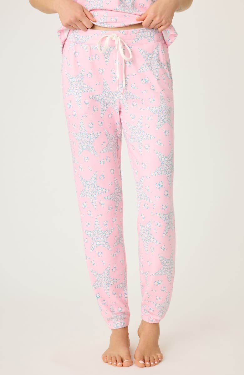 PJ Salvage Written in the Stars Peachy Jersey Lounge Joggers, Main, color,