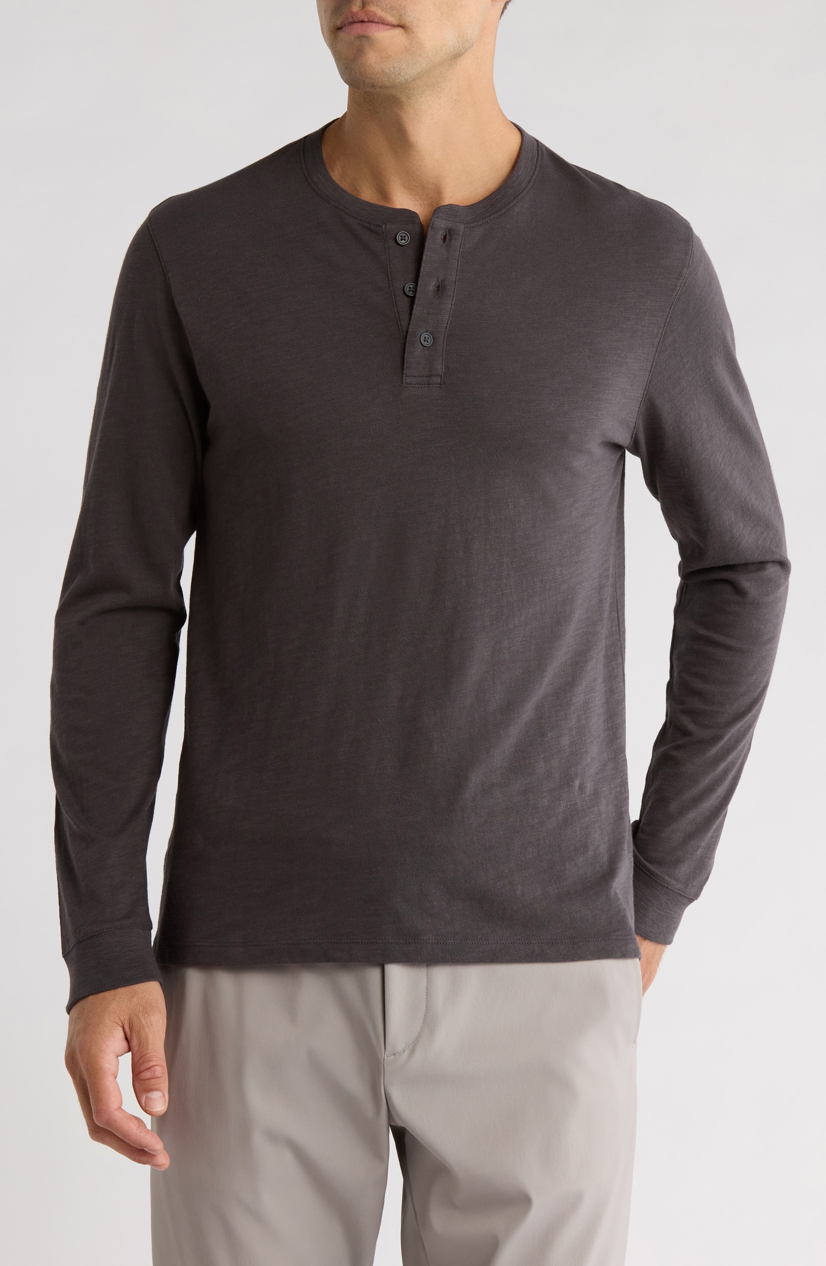 Vince Long Sleeve Henley T-Shirt