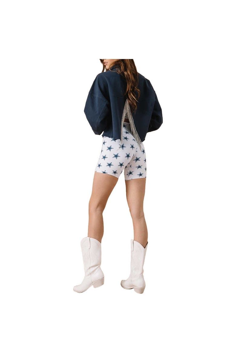 Women's Navy Dallas Cowboys Baroness Rhinestone Full-Snap Shacket, Alternate, color, Navy