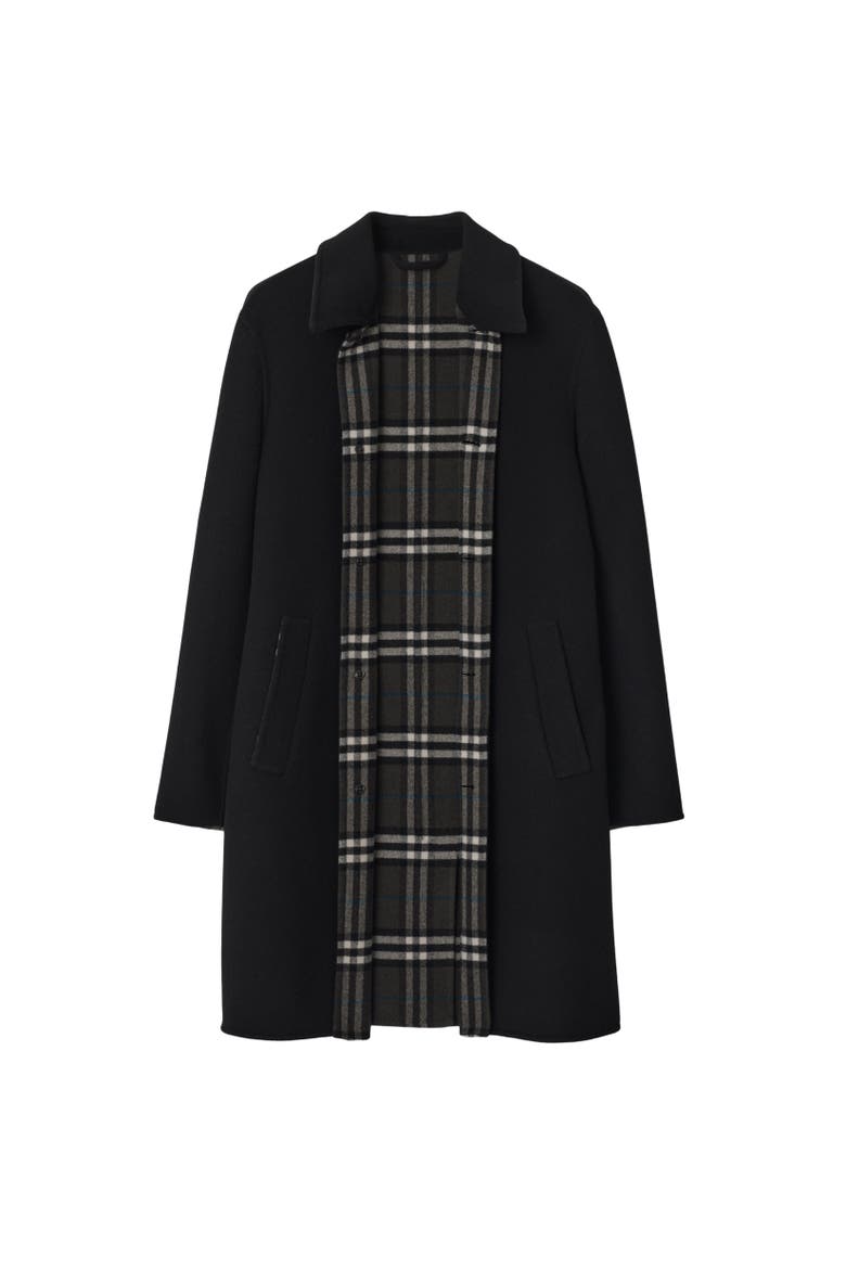 Mid-length Wool Car Coat, Alternate, color, Black/snug