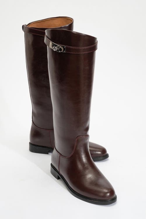 Prologue Shoes Yoko Knee High Boot In Brown