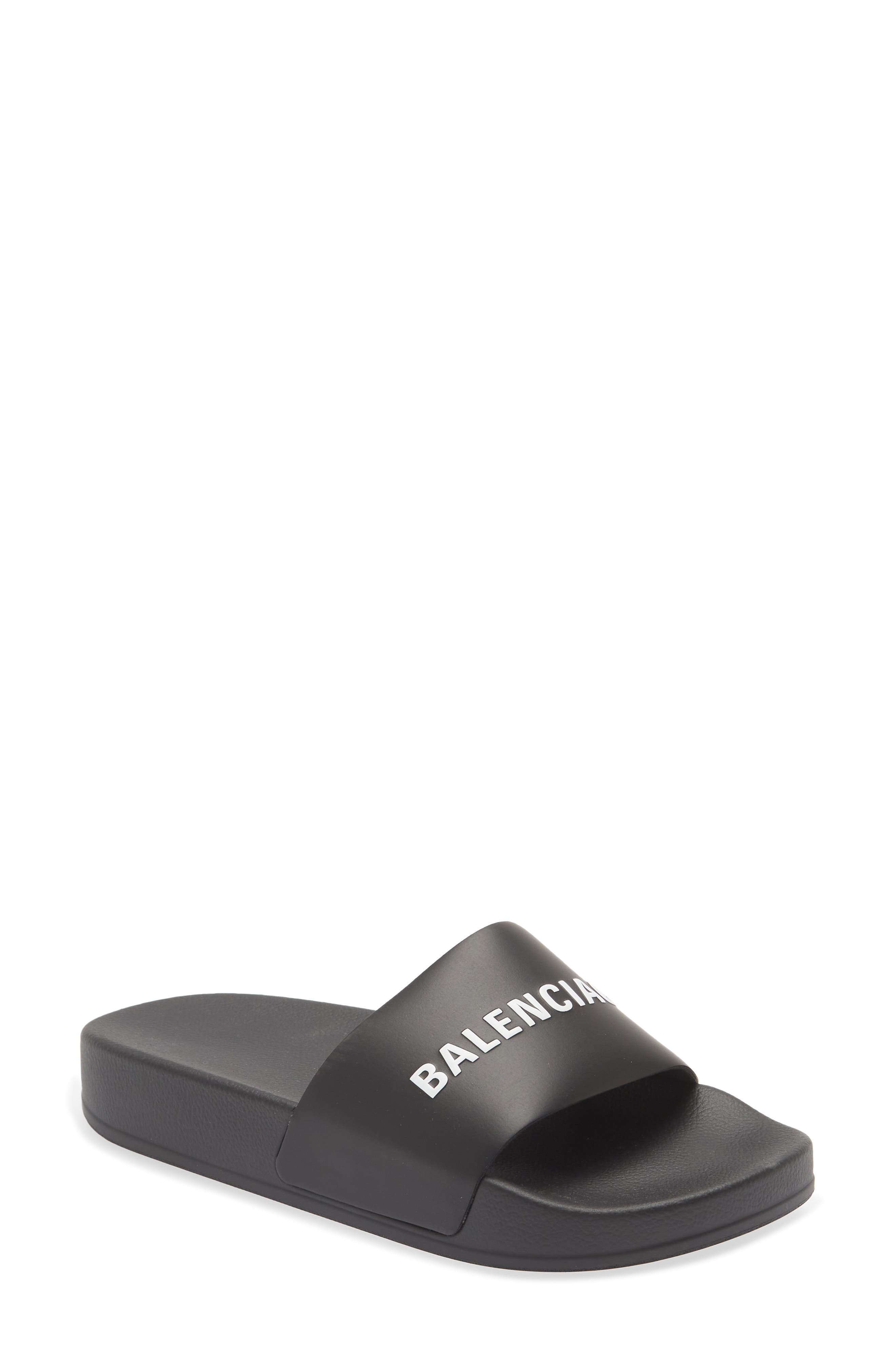 Balenciaga Kids' Logo Pool Slide Sandal, Main, color, 
