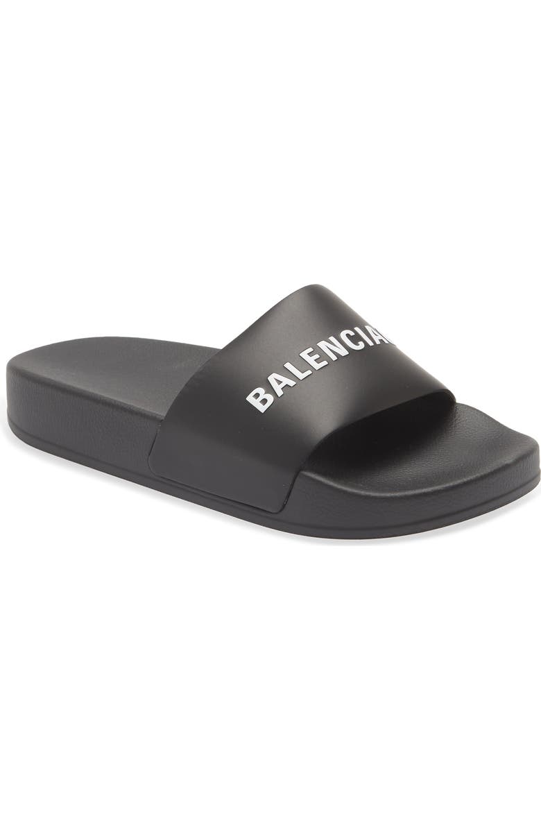 Balenciaga Kids' Logo Pool Slide Sandal, Main, color,