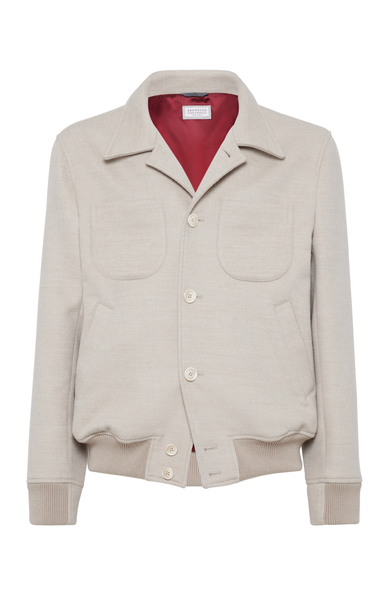 Brunello Cucinelli Shirt-style bomber jacket, Main, color, 