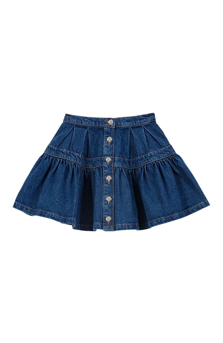 maje Short denim skirt, Alternate, color, Blue