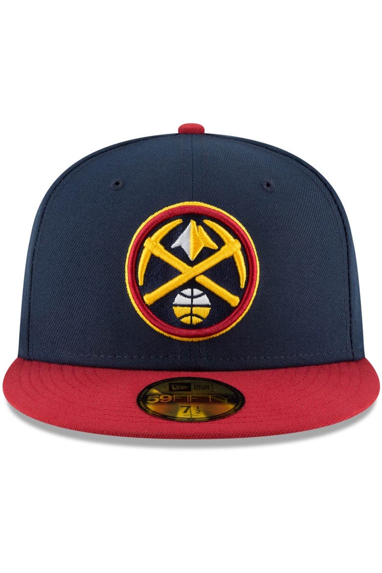 Men's New Era Navy/Red Denver Nuggets 2-Tone 59FIFTY Fitted Hat, Alternate, color, NAVY