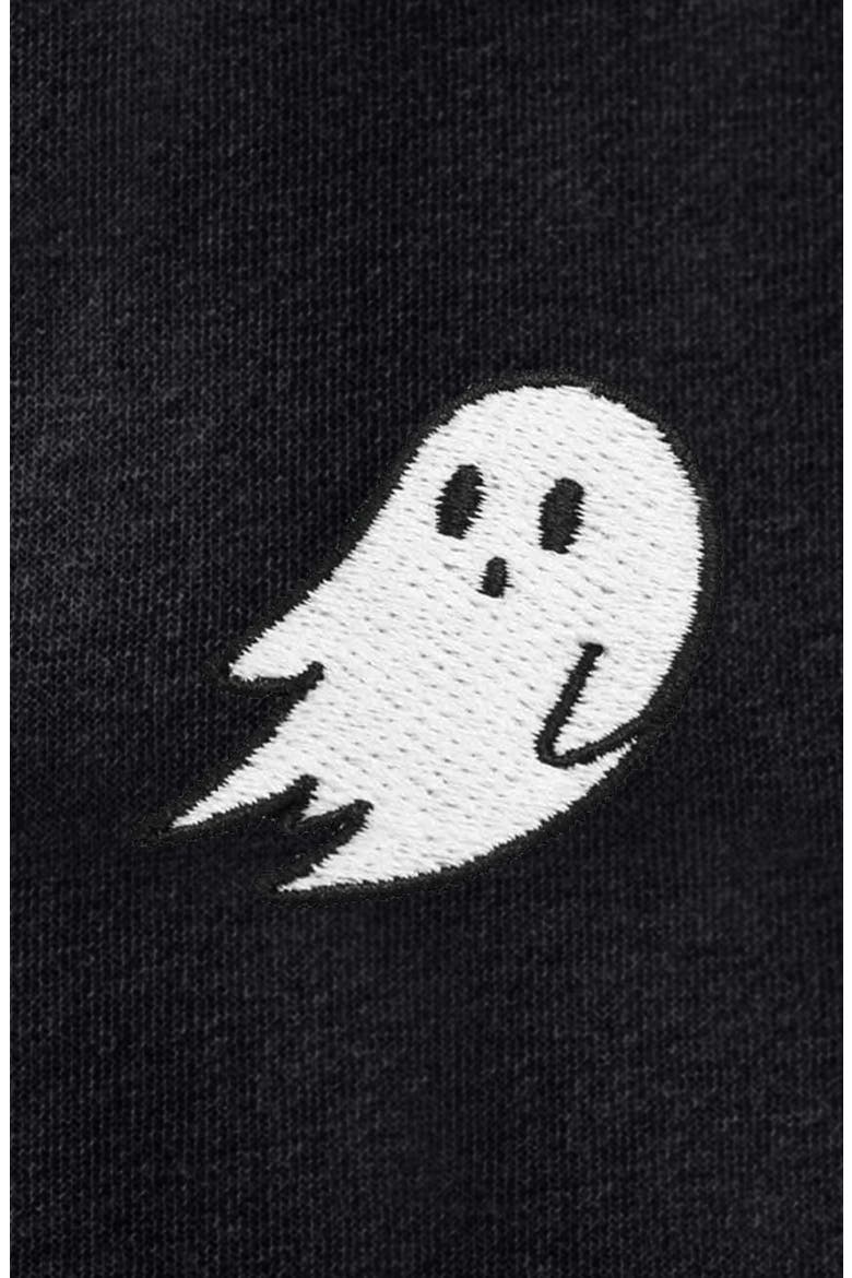 Ghost Zip Fleece Hoodie, Alternate, color, Black