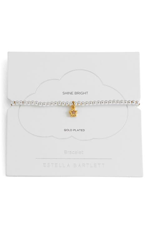 Sienna Cubic Zirconia Star Beaded Stretch Bracelet