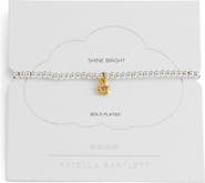 Estella Bartlett Sienna Cubic Zirconia Star Beaded Stretch Bracelet