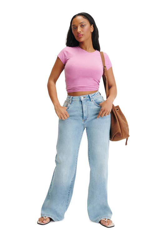 Cotton On Curvy Stretch Wide Jean In Blue