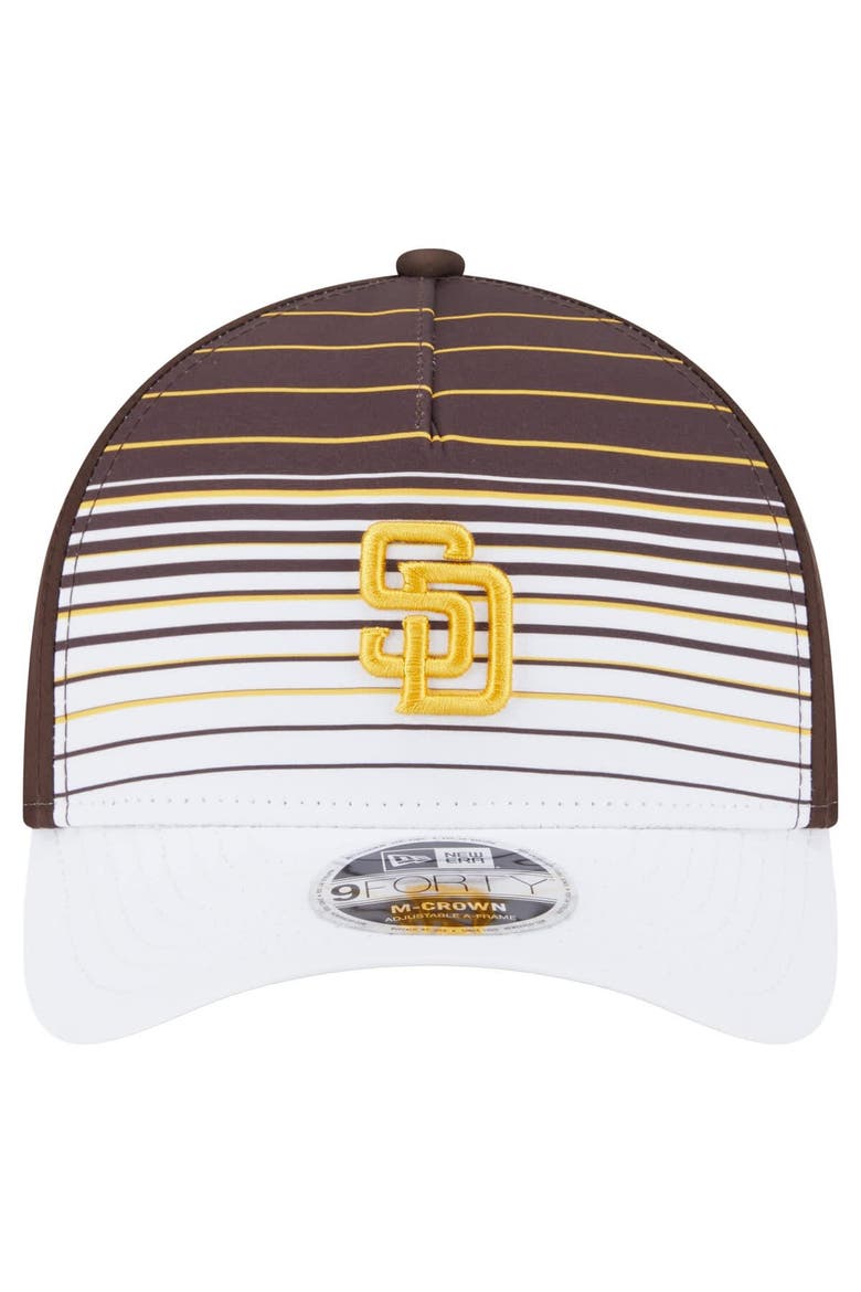 Men's New Era  Brown San Diego Padres Gradient 9FORTY M-Crown Adjustable Hat, Alternate, color, Brown