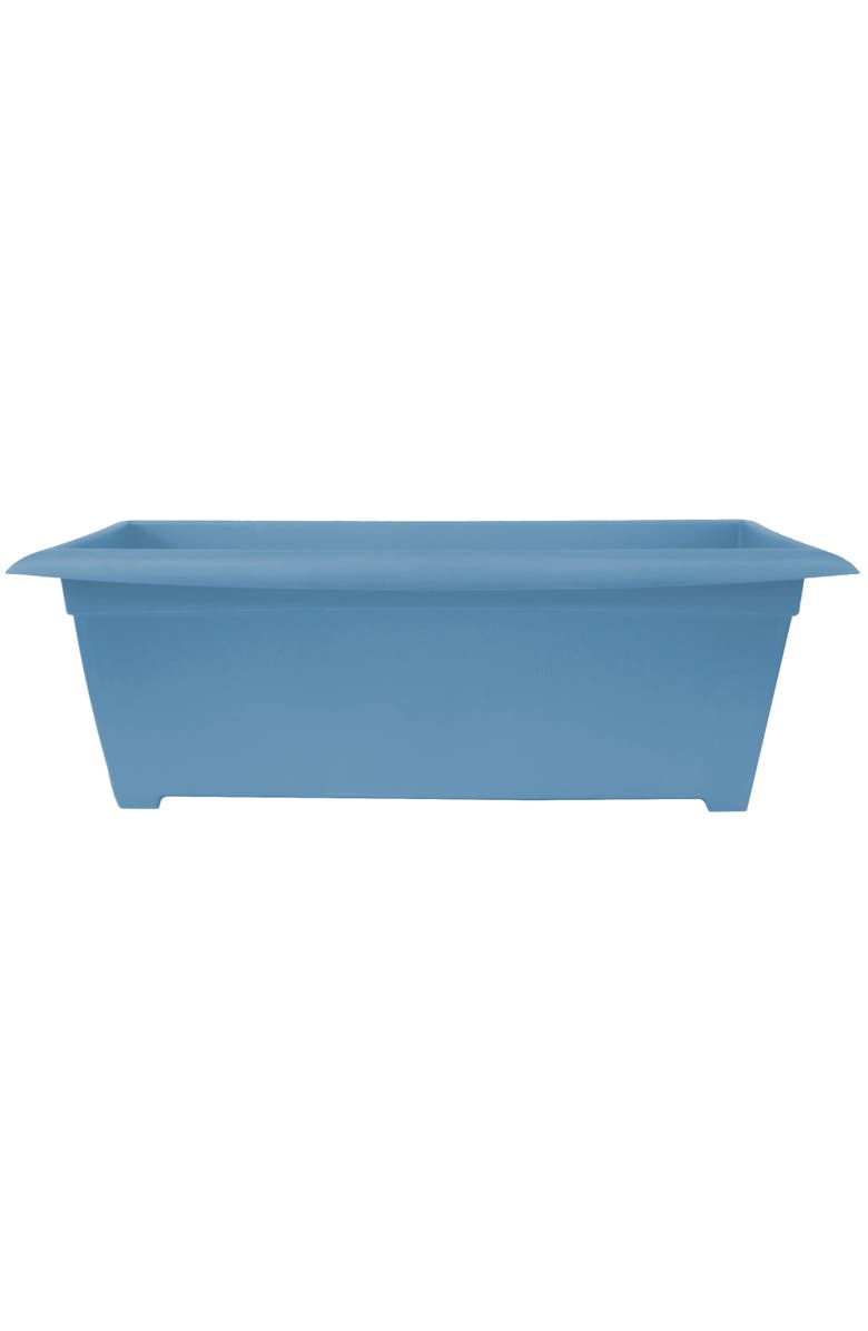 Bloem Dayton Large Window Deck Box Planter 27 Inch Blue, Main, color, Blue