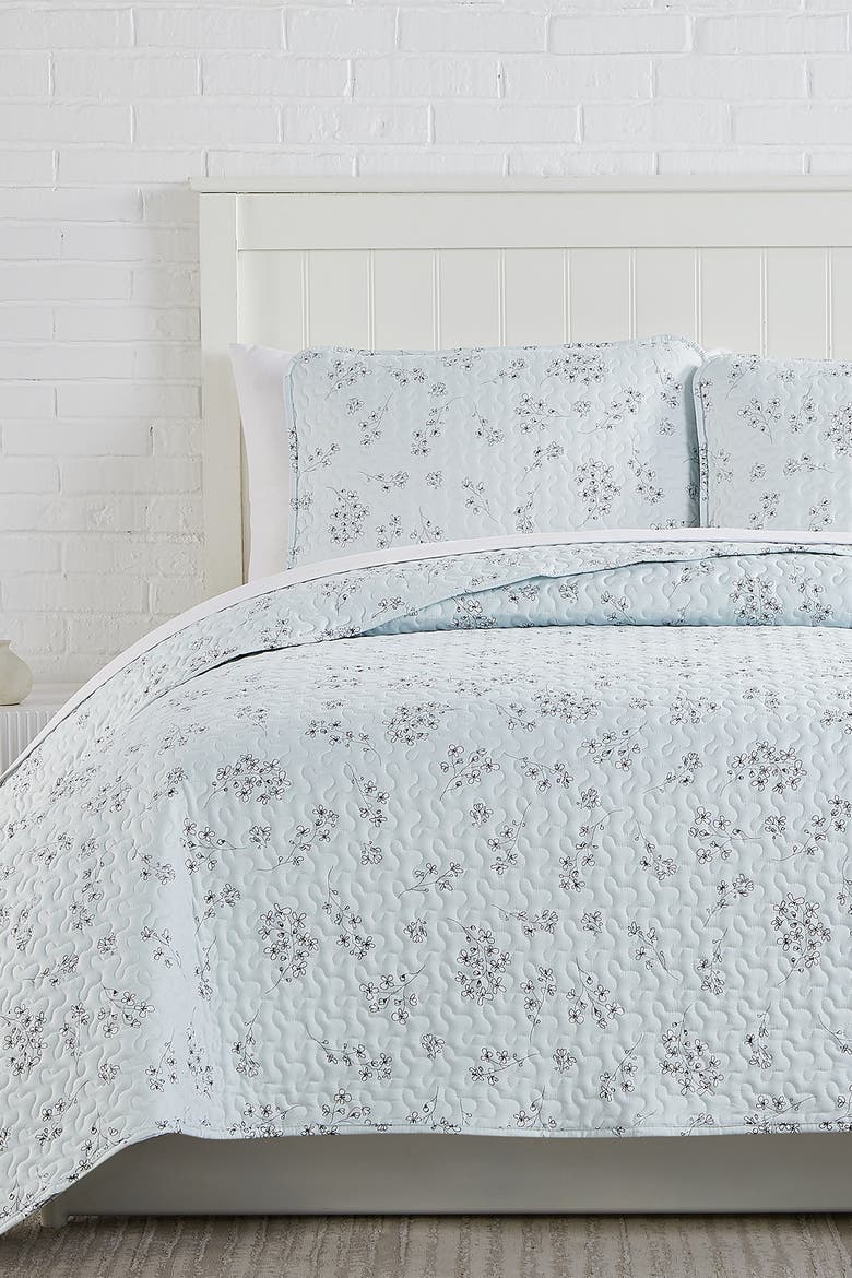 Sweet Florals Oversized Quilt Set, Alternate, color, SWEET FLORALS BLUE