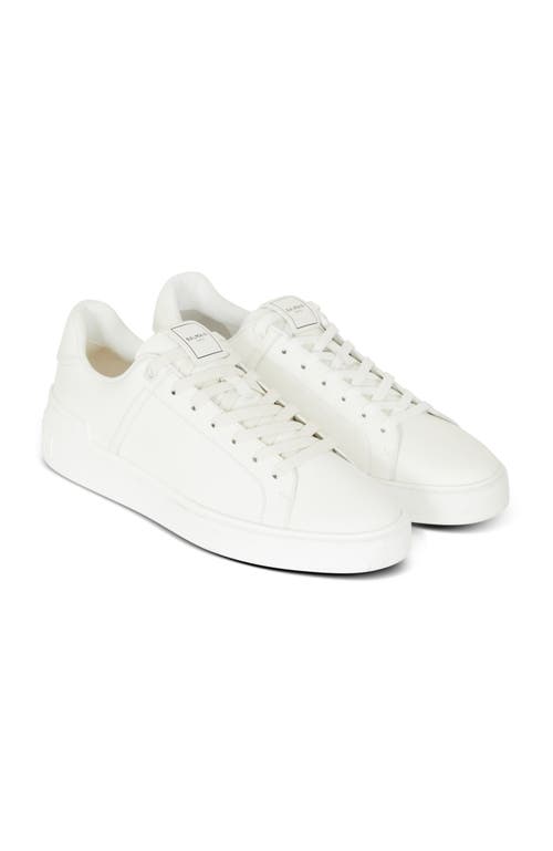 Balmain Calfskin B-court Trainers In Multi