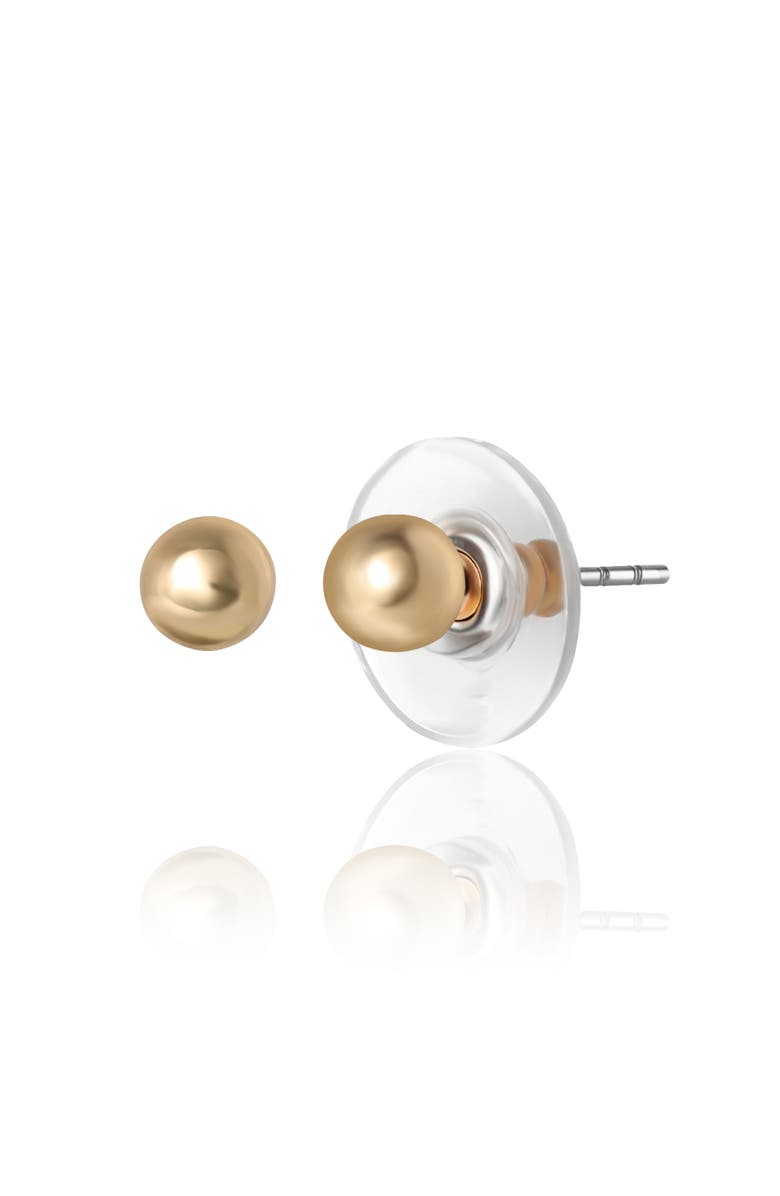 Jessica Simpson Gold-Tone Stud and Hoop Earring Set, Alternate, color, Gold