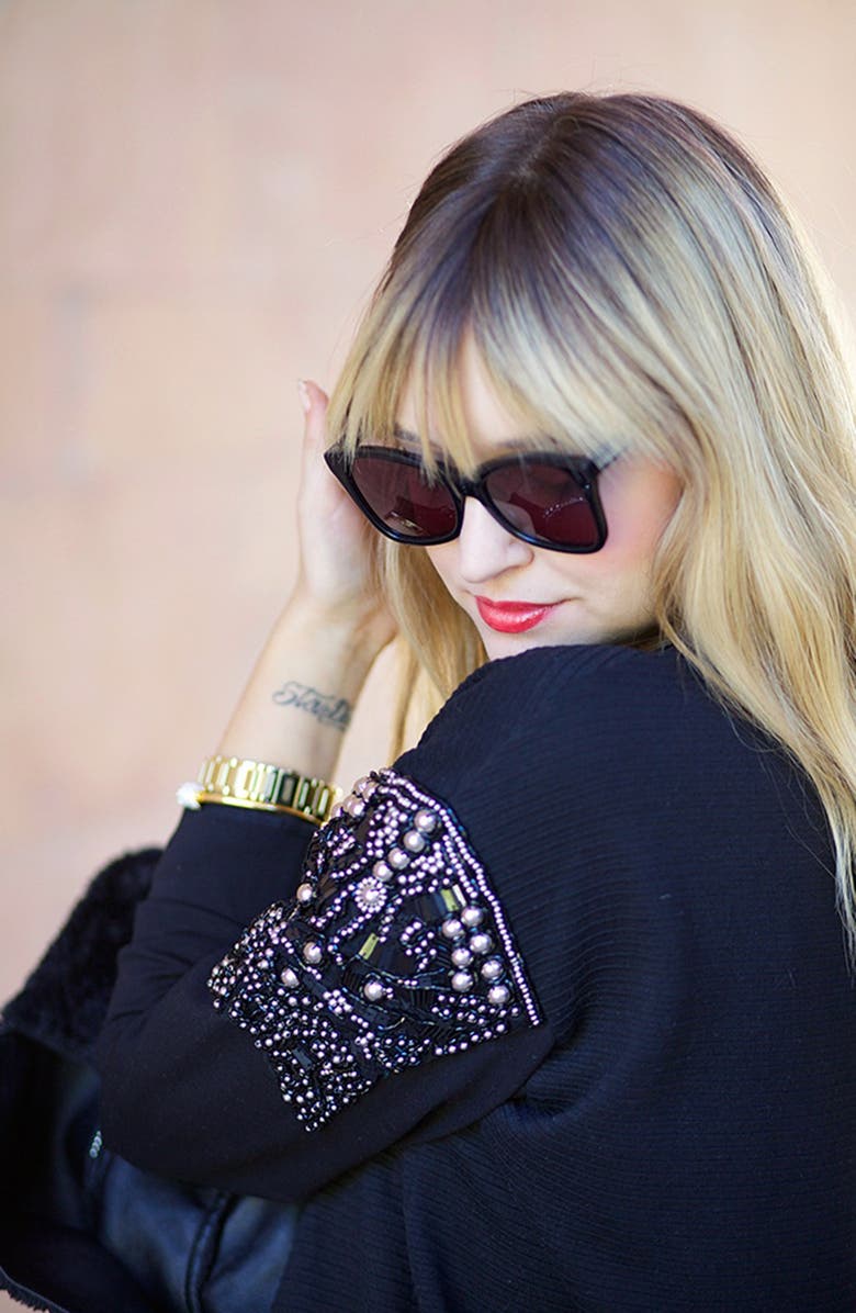 Rules of Etiquette Embellished Sweatshirt, Alternate, color,