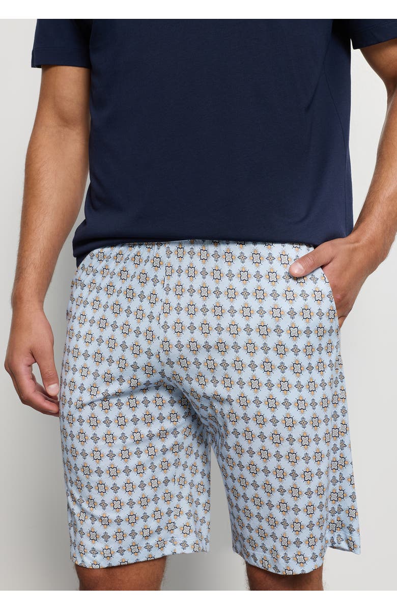 Hanro Night And Day Cotton and TENCEL Crew Neck Pajama Set, Alternate, color, Pumpkin Ornaments