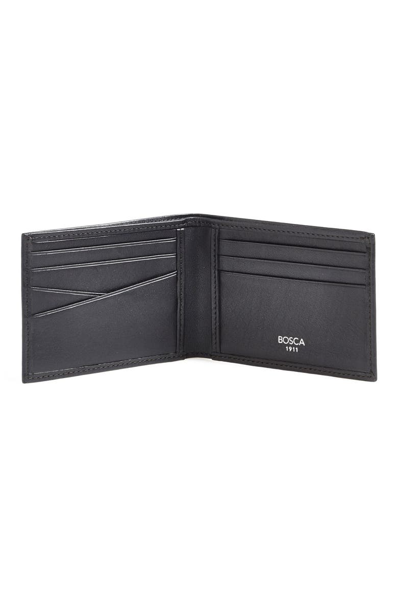 Small Bifold Wallet, Alternate, color, BLACK