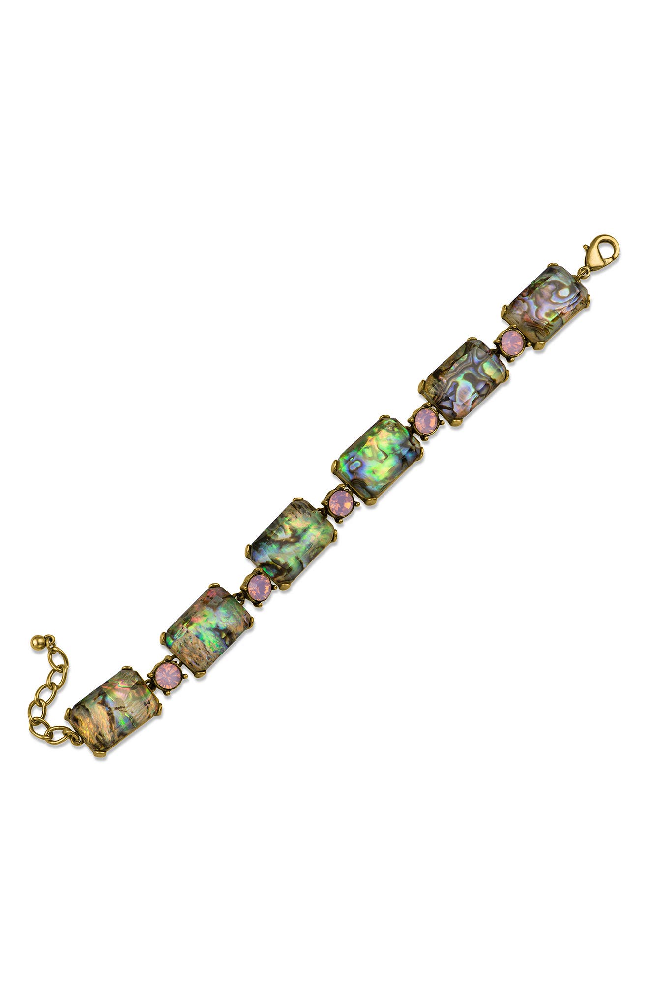 JARDIN Abalone & Crystal Link Bracelet
