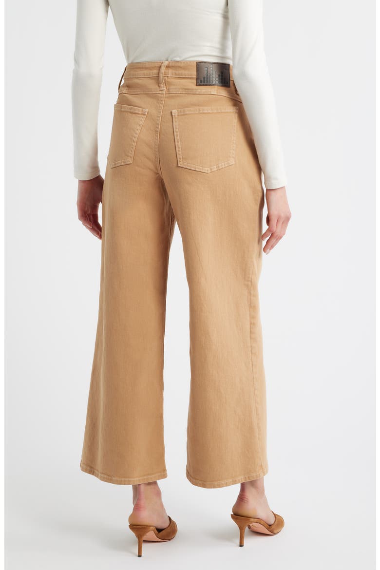 Curve Yoke Wide Leg Ankle Jeans, Alternate, color, TAUPE