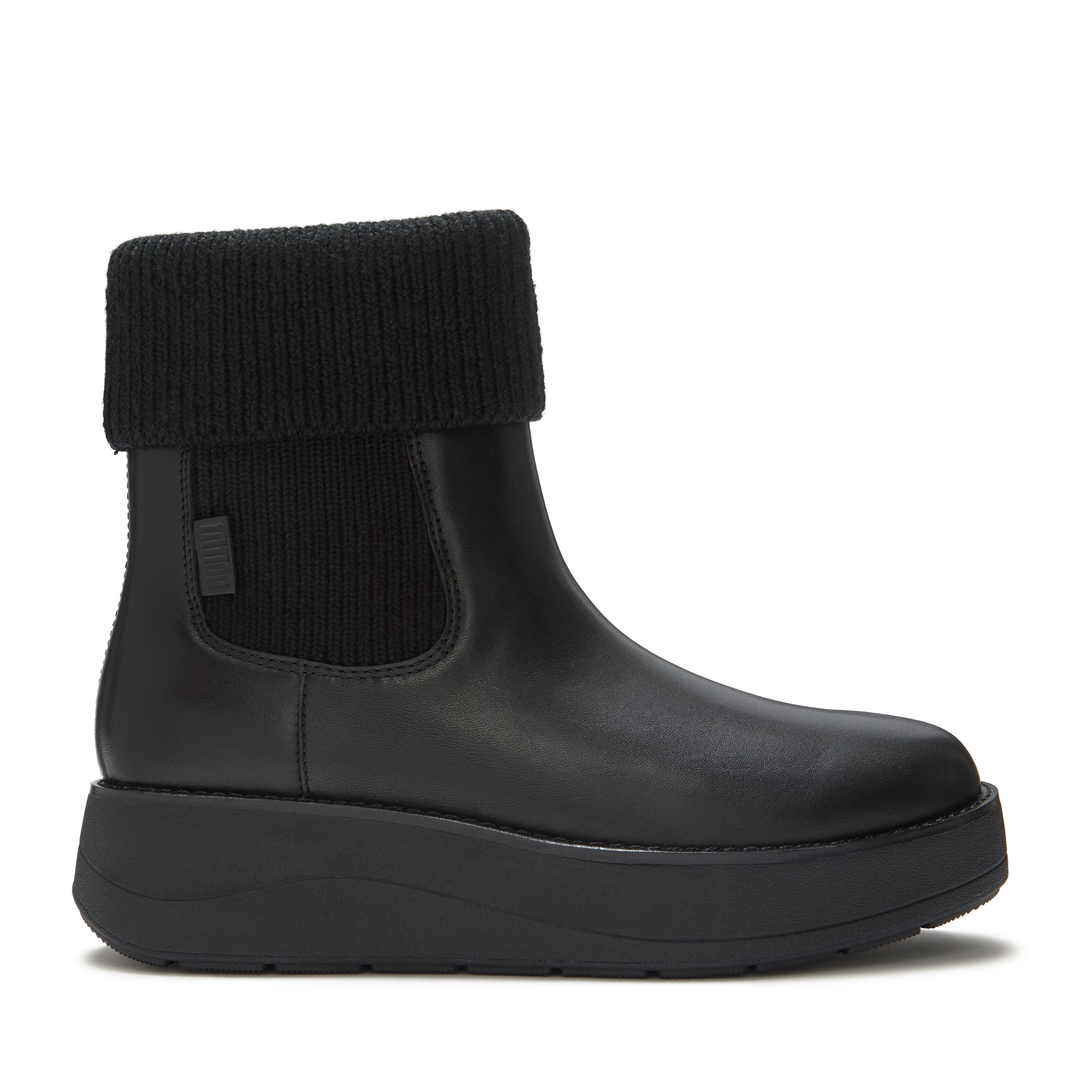 FitFlop Gen-Ff Roam Knit Collar Leather Boots (Women) | Nordstrom