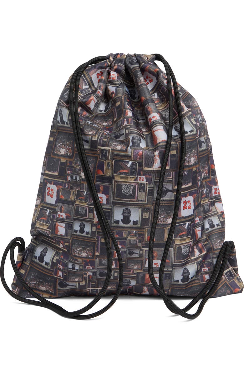 Jordan Kids' Jersey Gym Sack, Alternate, color, Black/ Multi