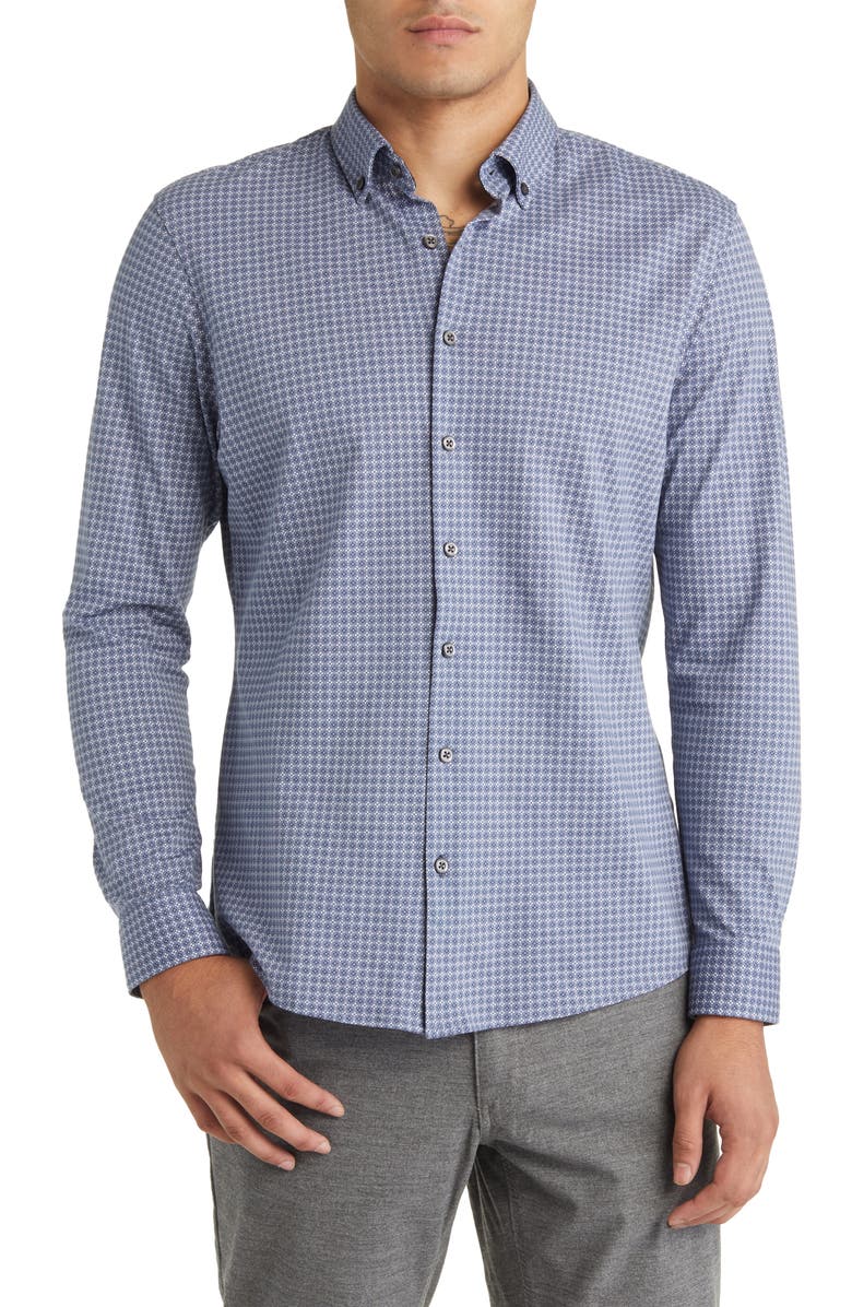 Brax Daniel J Hi Flex Cotton Button-Down Shirt, Main, color, 