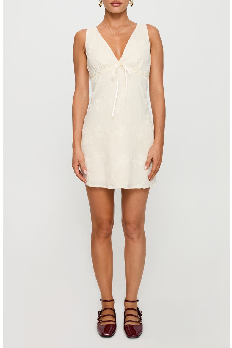 Feeling Alive Embroidered Minidress, Main, color, WHITE