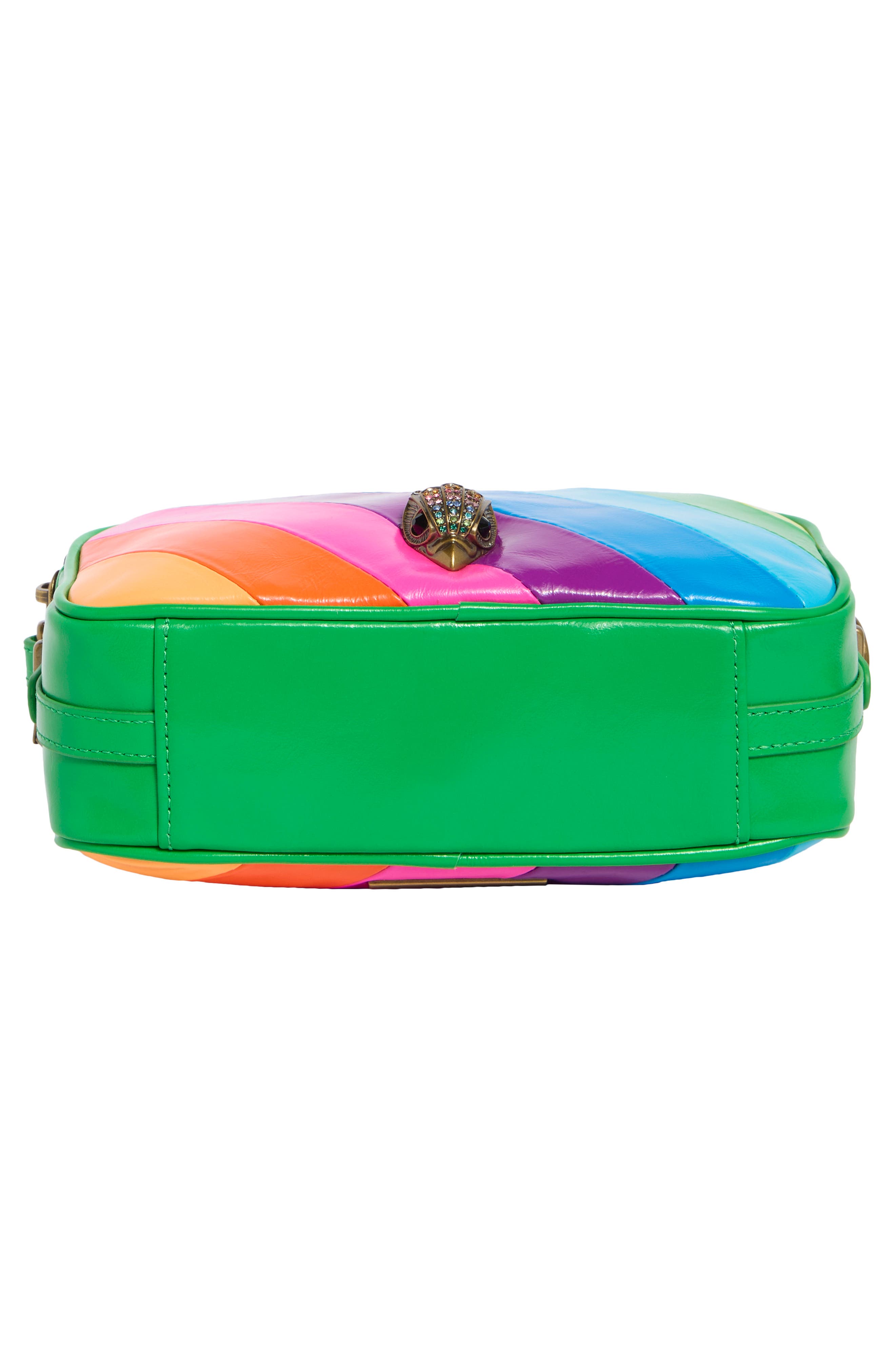 Kurt Geiger London Kensington Leather Camera Bag, Alternate, color, Green Multi