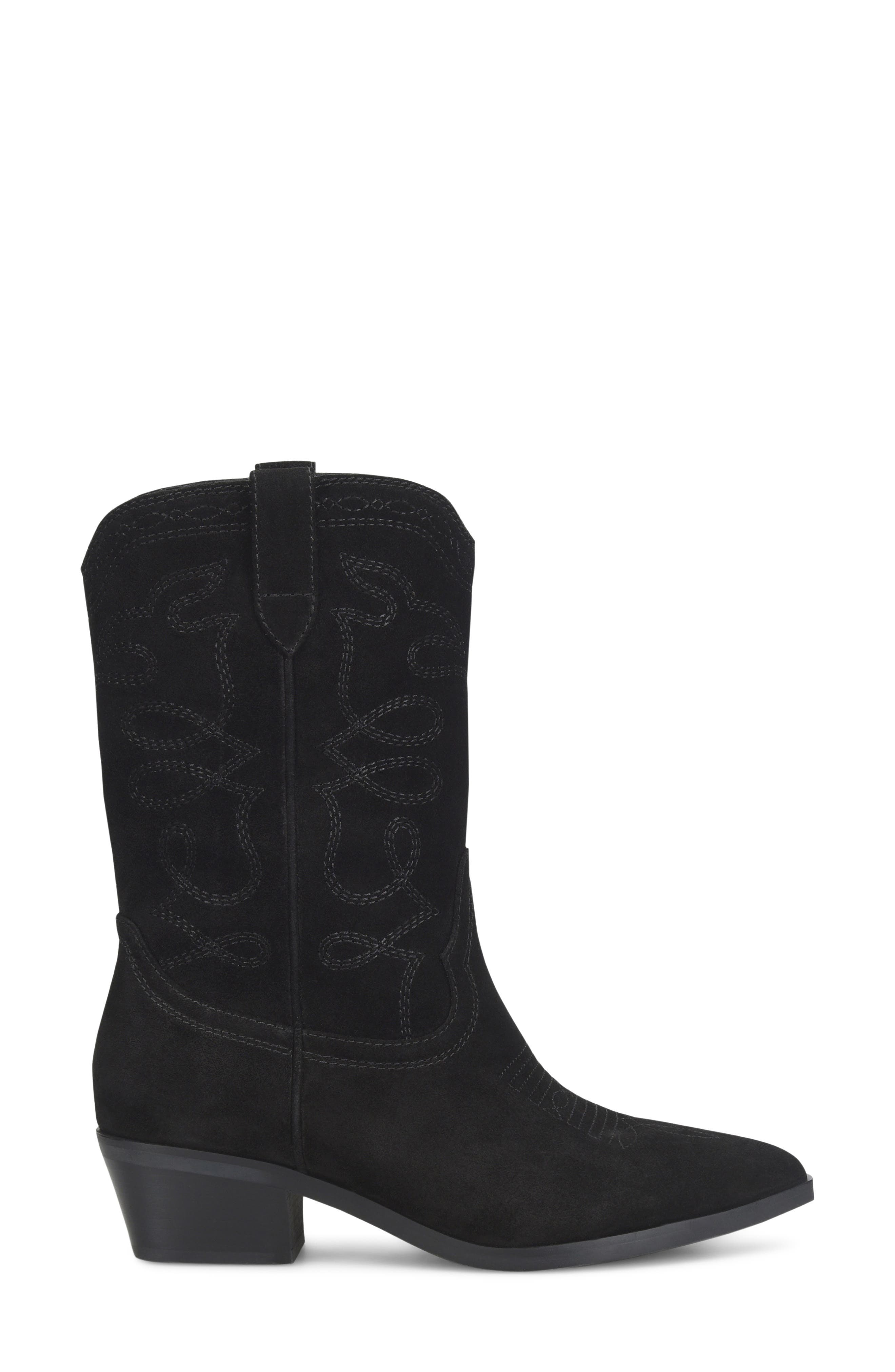 Carolynn Western Boot, Alternate, color, BLACK