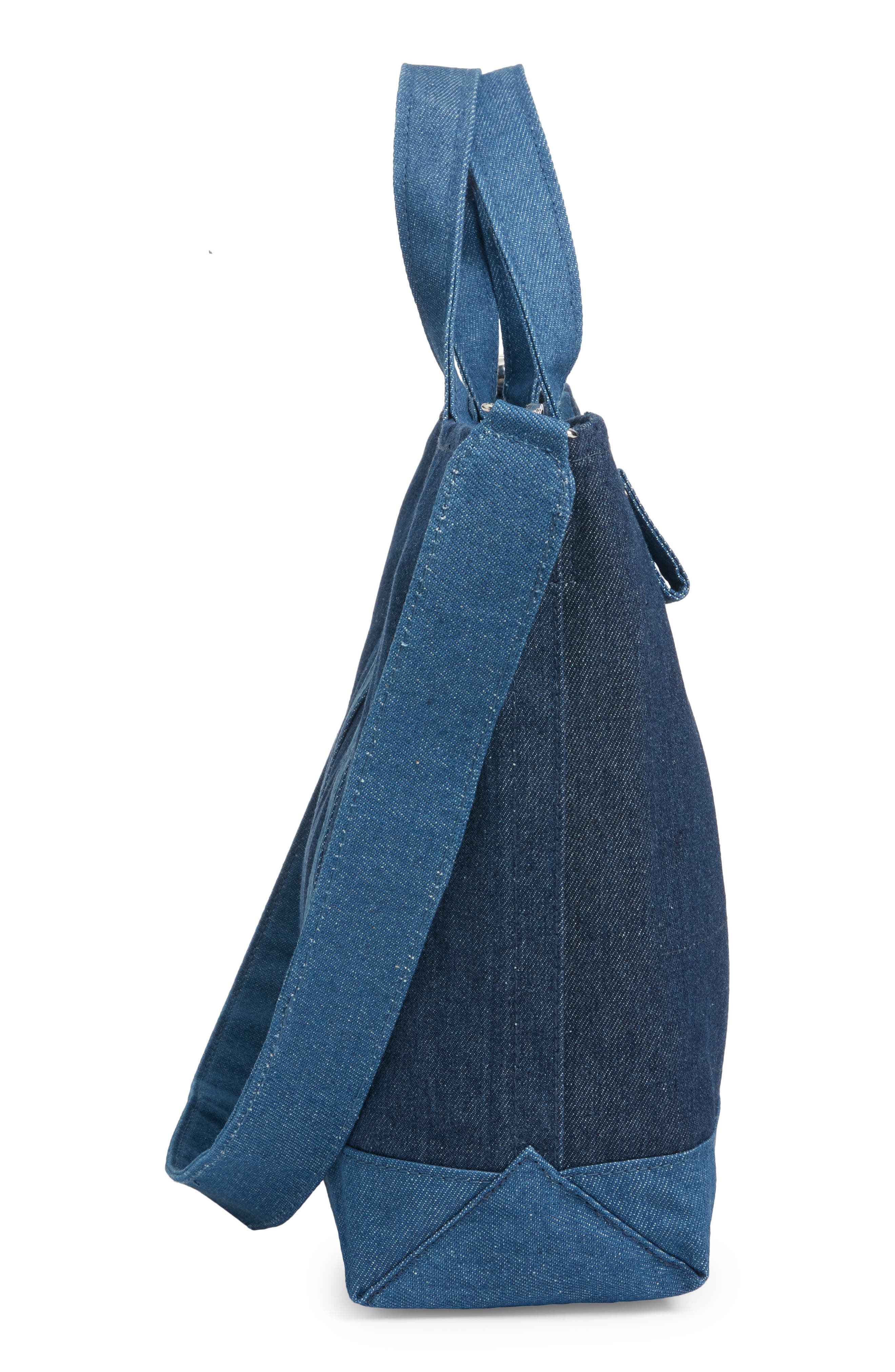 Large 125th Anniversary Structured Tote, Alternate, color, DARK DENIM WASH