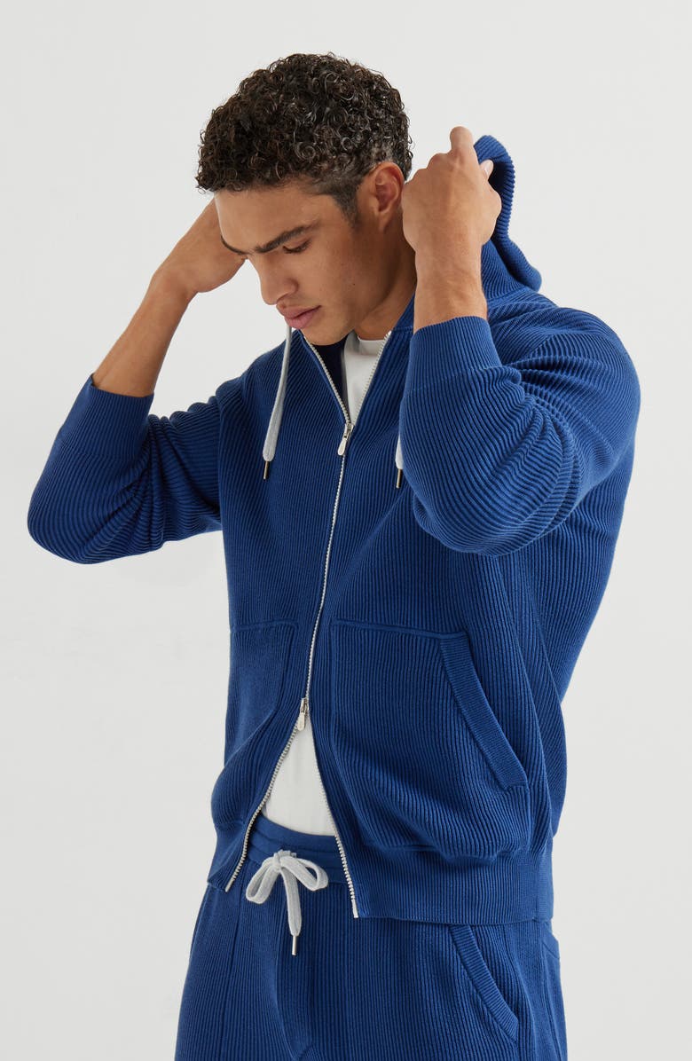 Brunello Cucinelli Knit top, Alternate, color, Avio Blue