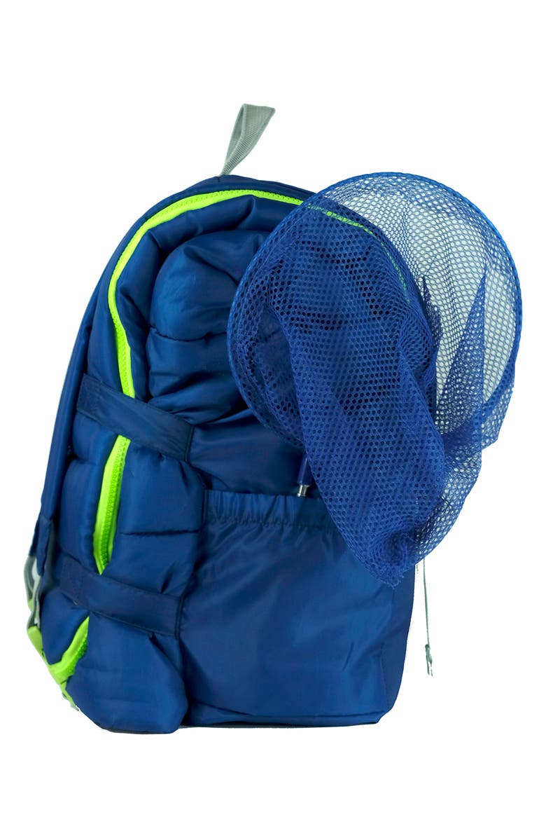 mimish Kids' Sleep-n-Pack Glow in the Dark Sleeping Bag Backpack, Alternate, color, Surfer Blue