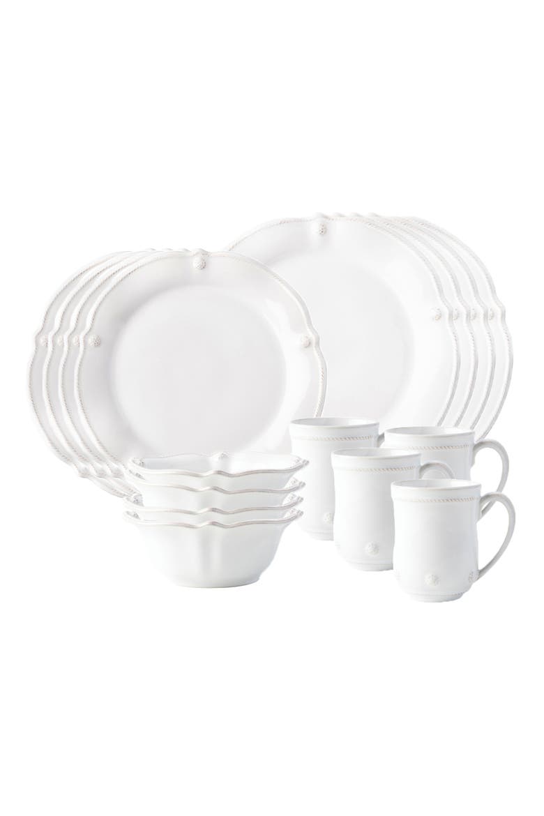 Berry & Thread Whitewash Flare 16-Piece Dinnerware Set, Main, color, WHITEWASH