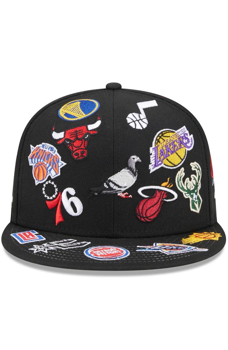 New Era x Staple Men's New Era Black NBA x Staple 59FIFTY Fitted Hat, Alternate, color, 
