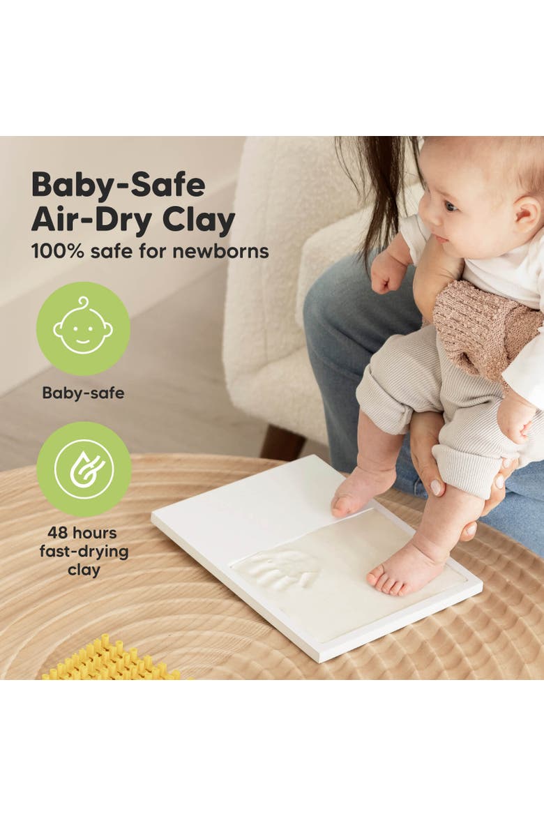 Baby Handprint & Footprint Keepsake Solo Frame, Alternate, color, Alpine White
